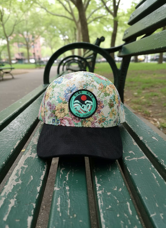"Shade" Suede Bill Tapestry Hat